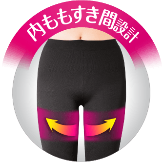 内ももすき間設計